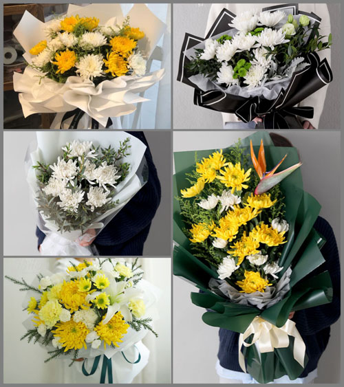 广东河源市紫金县临江镇胜利村白事花束代送